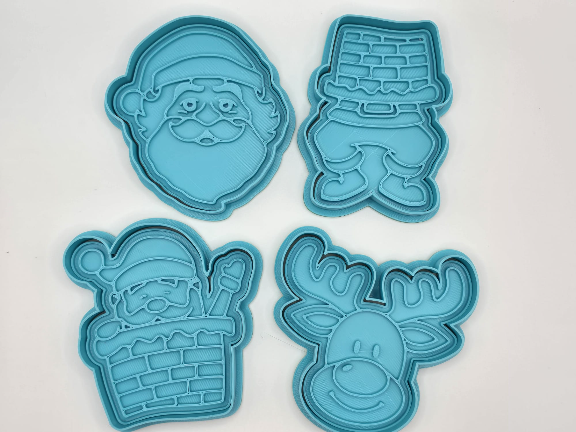 Christmas Santa Reindeer Cookie Cutter Playdoh