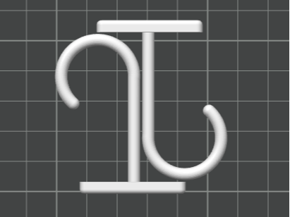 Round hook T-shaped