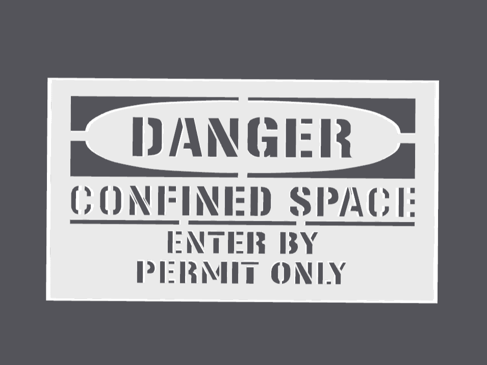 Danger Sign Template - Confined space