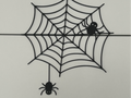 Spiders on web - Halloween silhouette decor