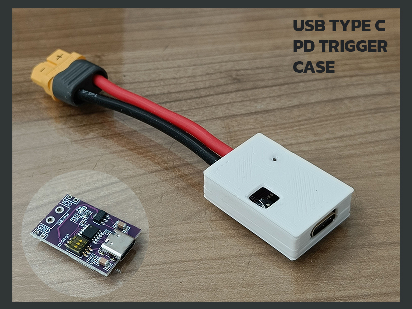 USB Type C PD Trigger Case (Board 20 x 30 mm)
