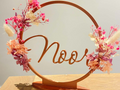 Custom Flower Hoop Name Sign