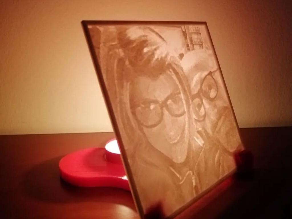 Heart-Shaped Lithophane Candle Holder