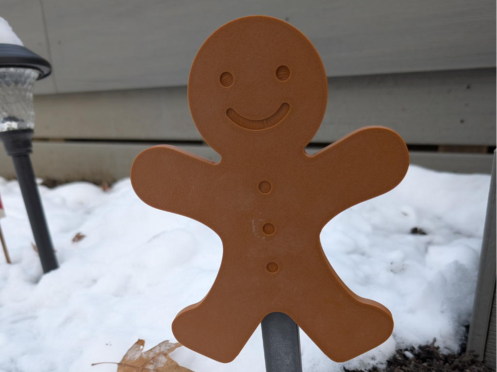 Gingerbread Man Yard Stake