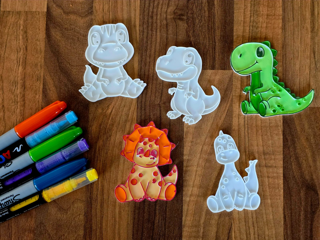 Cute Dinosaur DIY Coloring Pack Kawaii Gift Craft