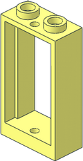 Brick Part 60593- 1x2x3 window flat front