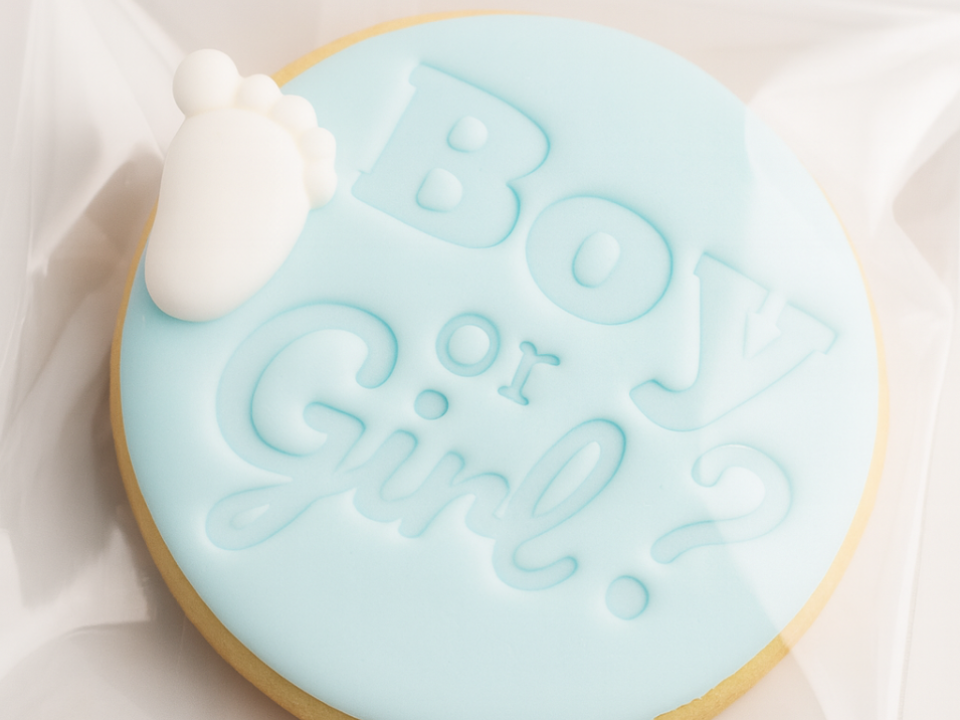 Boy or Girl? Cookie Cutter & Stamp for Baby Shower