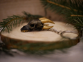 Dragon skull necklace keychain earring