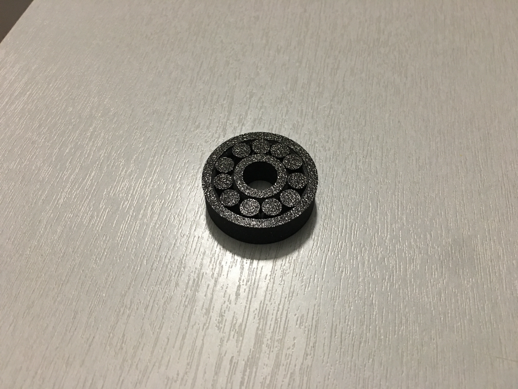 Ball bearing print in place