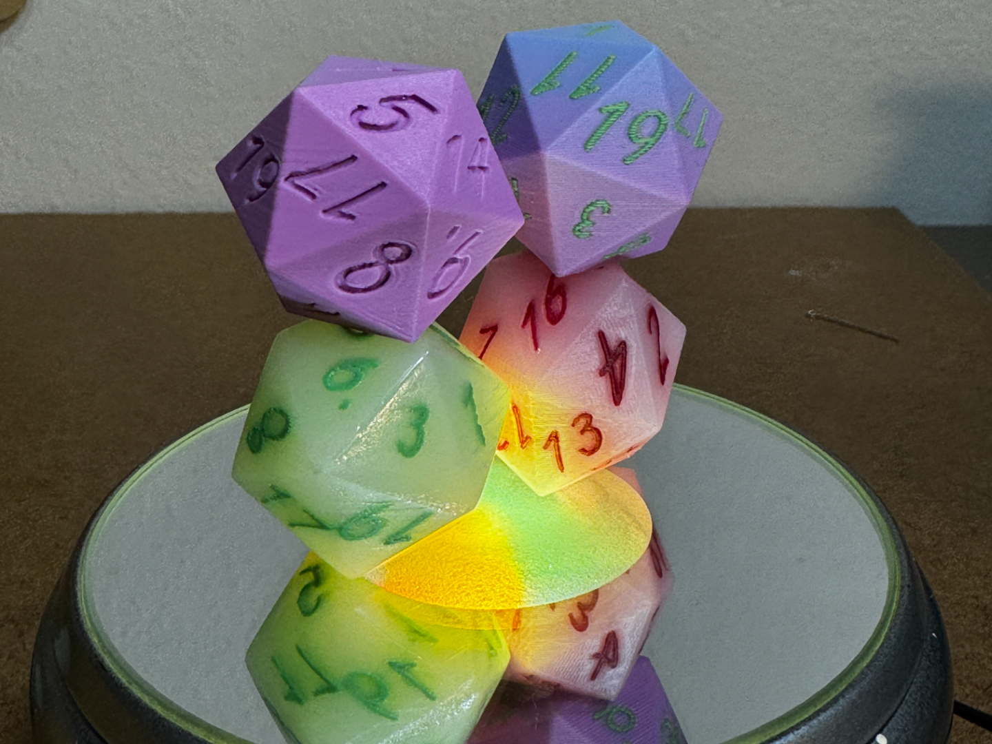 D20 Dice Numerically Balanced Easy Color