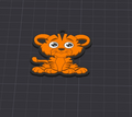 cute animal , trevor the tiger keychain \ necklace charm (free for commercial use)