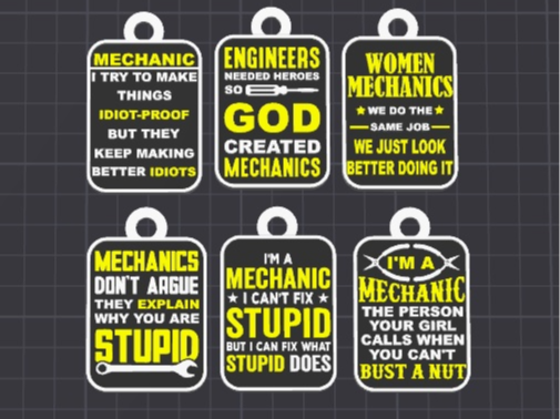 mechanic set fun keychains/charm (free commercial)