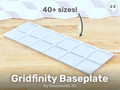 Gridfinity Baseplate - Lite or Solid less filament