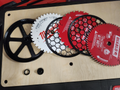 Multiple saw blade holder, OpenSCAD parametric