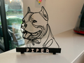 2d art Pitbull memorial frame