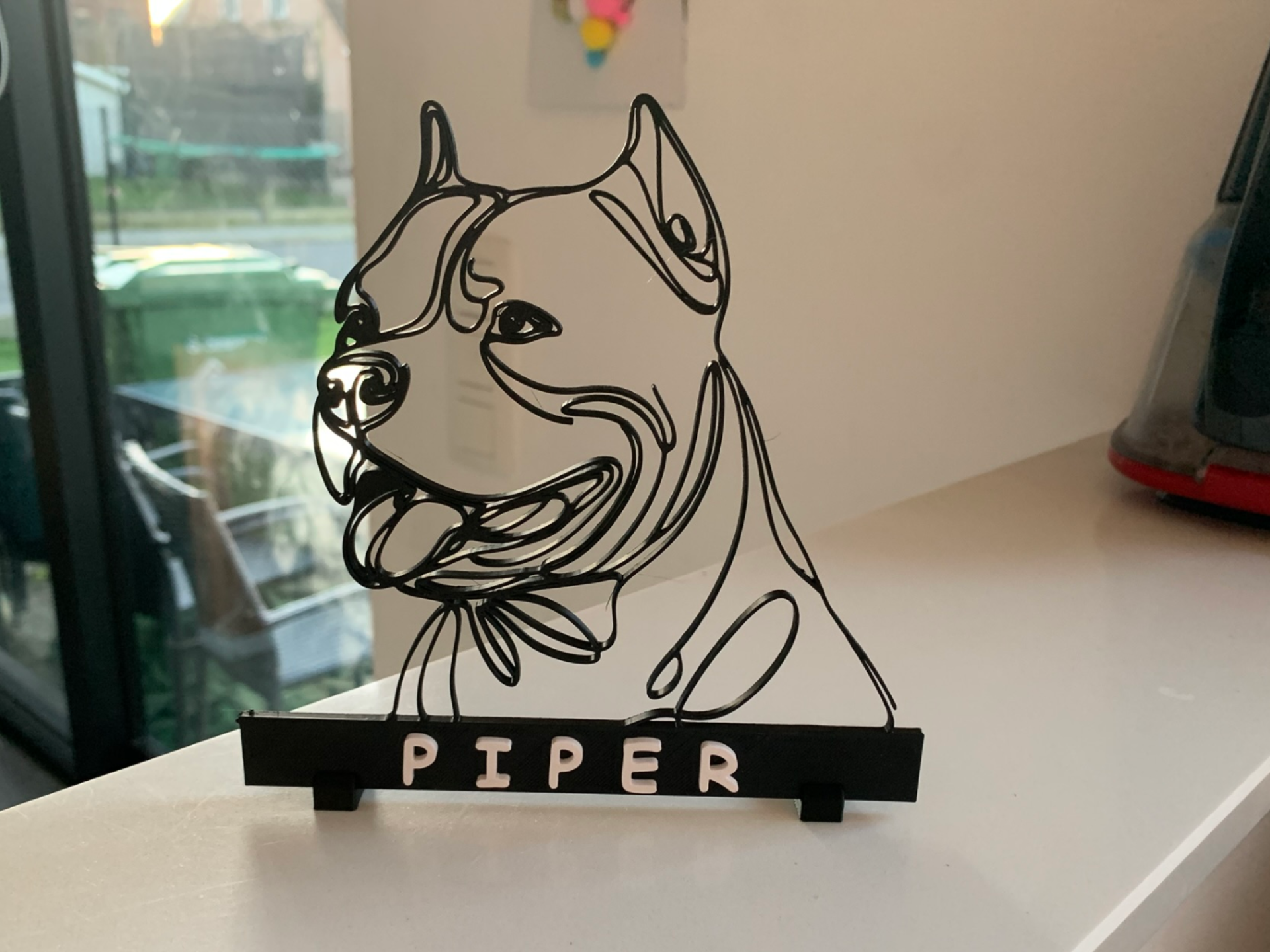 2d art Pitbull memorial frame