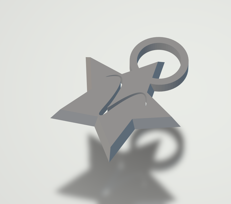 Zodiac keychain/pendant aries star