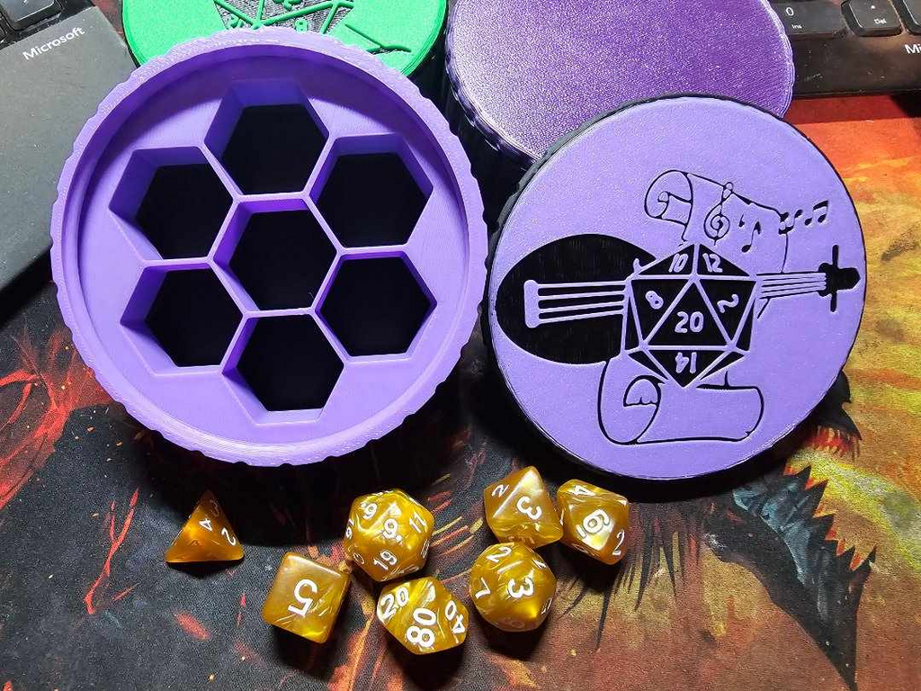 Bard's Ode, Dice Box with screw top lid