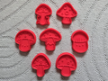 Cute Mushroom Cookie Cutter Playdoh Stamp Kawaii