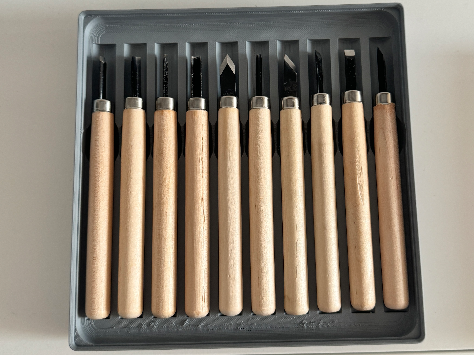 Gridfinity knife tray