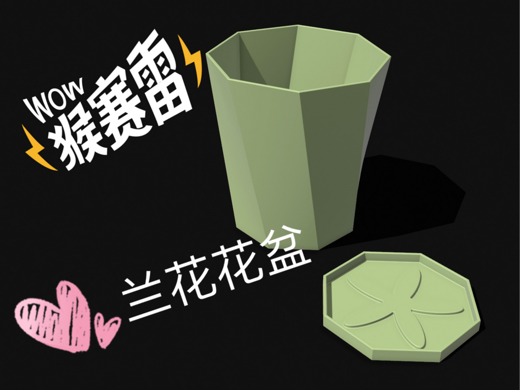 简约兰花花盆