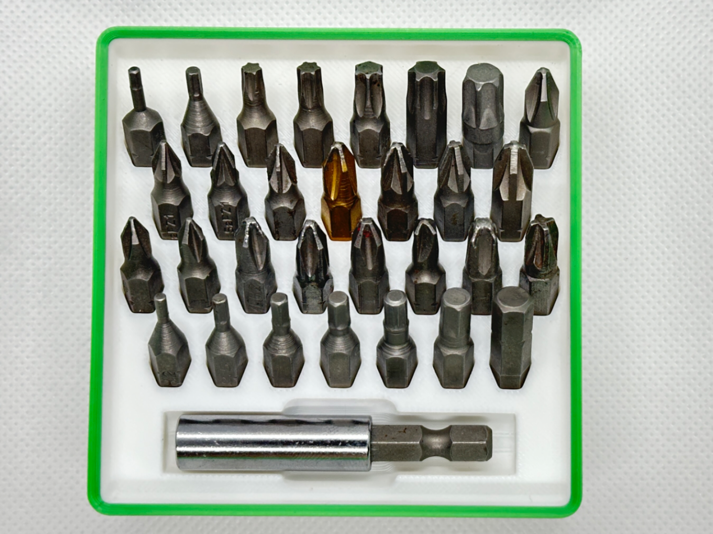 Gridfinity 2x2x3 Hex Bit holder
