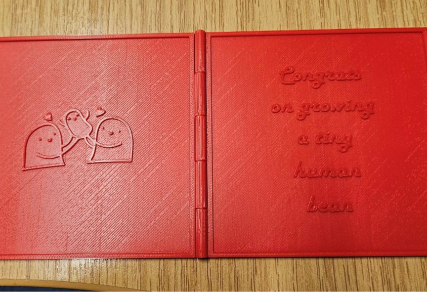 Card with the hinge
