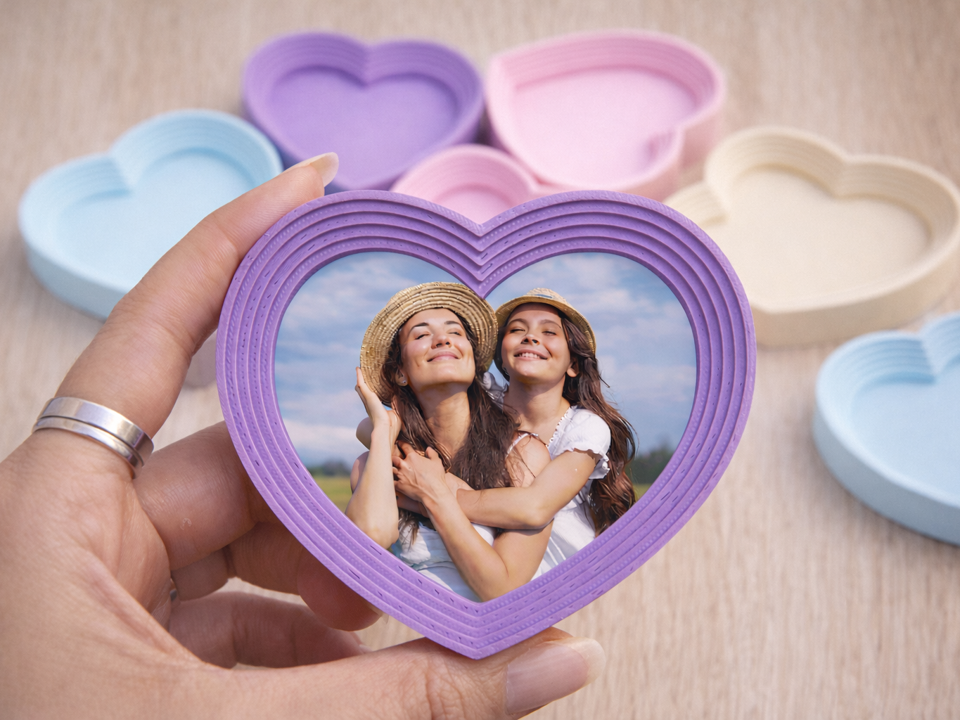 Refrigerator magnet with photo