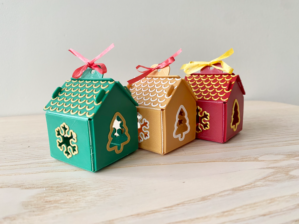 mini house tealight holder/gift bo(Q_Craft)