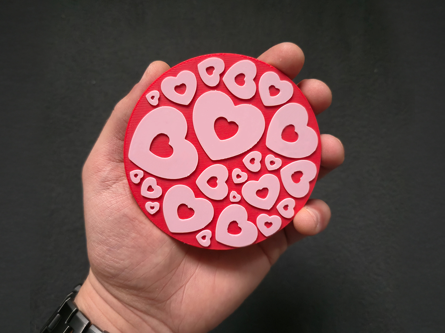 Valentine's cup coaster - heartful coaster
