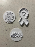 Cancer cookie cutter and stamp set
