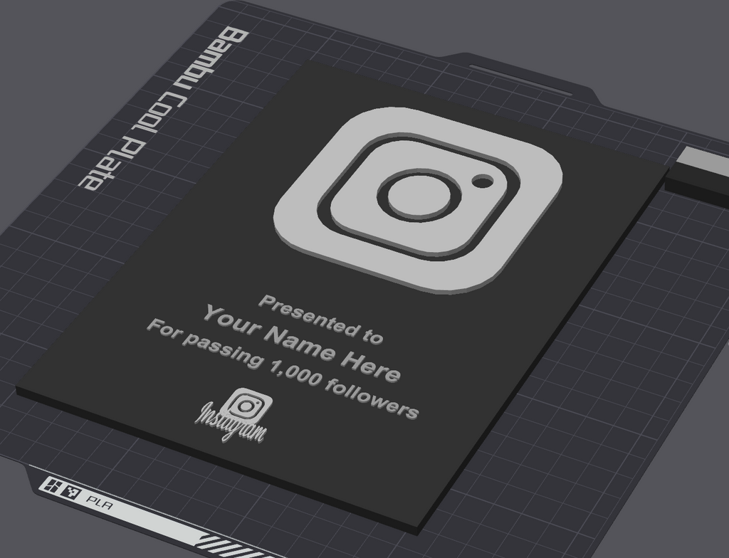 Instagram Award Plaque
