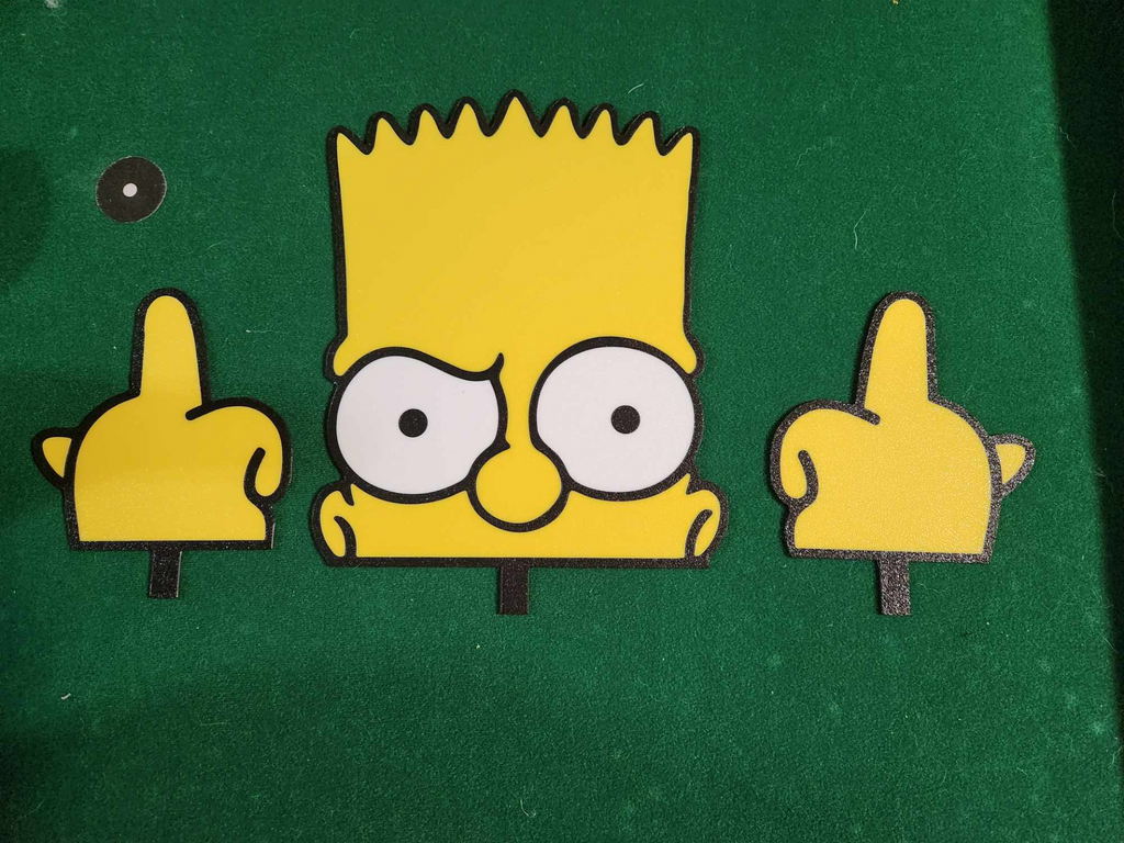 Bart Simpson window insert