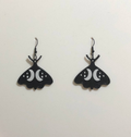 Earring dark moth halloween pendant pendientes