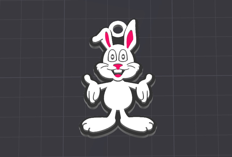 easter bunny keychain (free for commercial use)