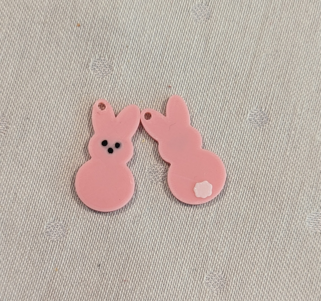 Peep Bunny Earrings with tail