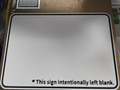 Intentionally Left Blank sign