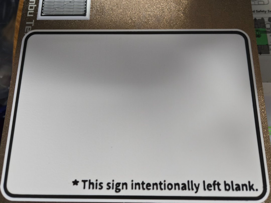 Intentionally Left Blank sign