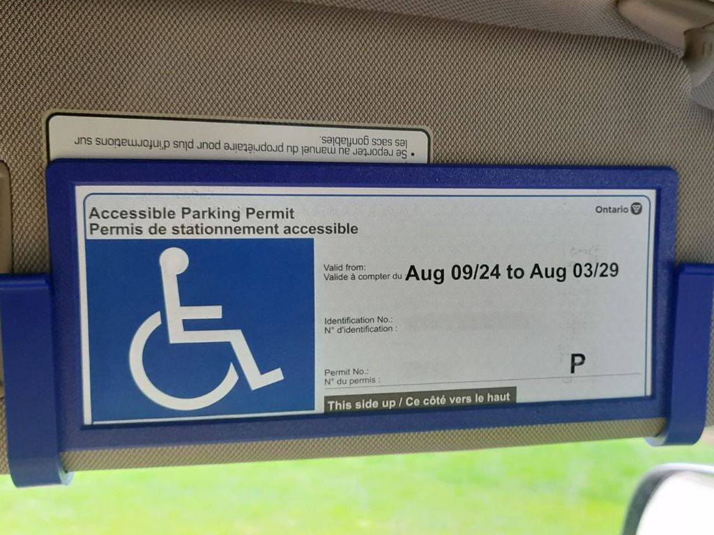 Sun visor document holder / frame (parking permit)