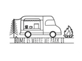 Camper Van Line Art – “Home Is Where We Park It”
