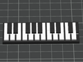 Piano keyboard keychain