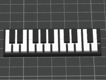 Piano keyboard keychain