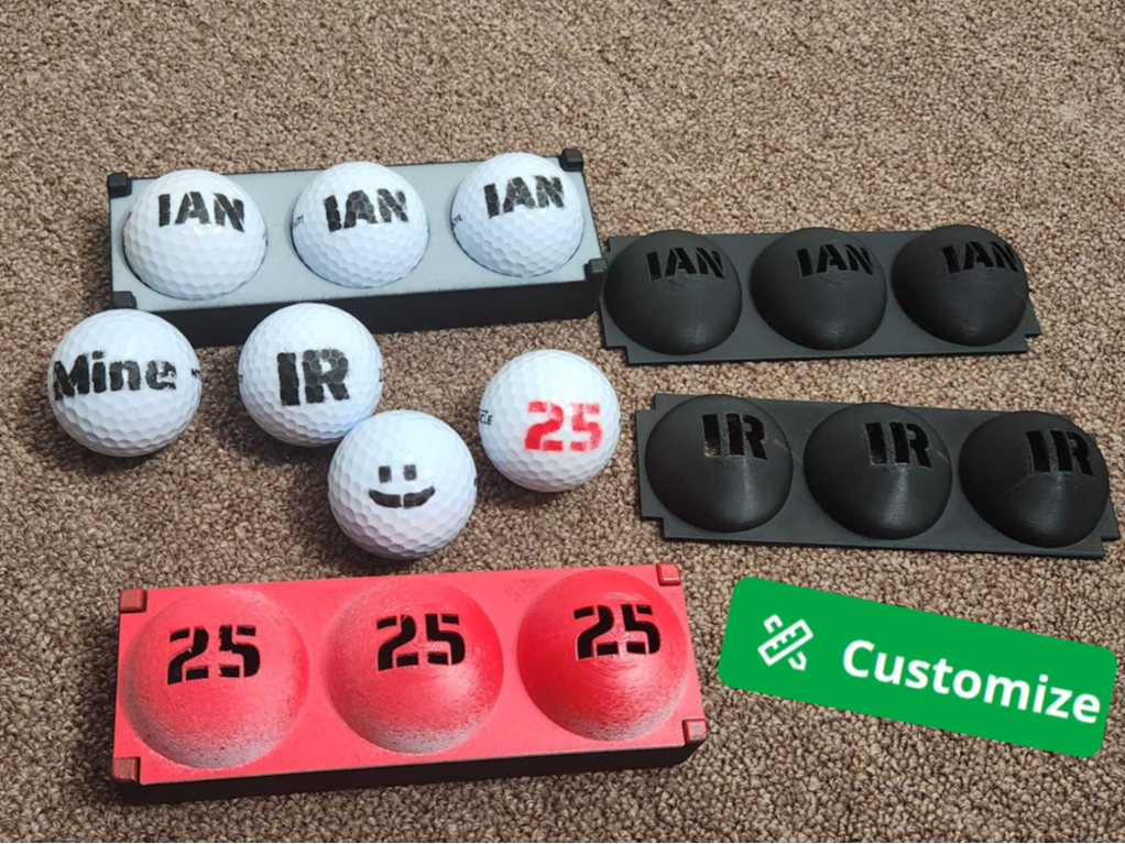 Custom Text Golf Ball Stencil