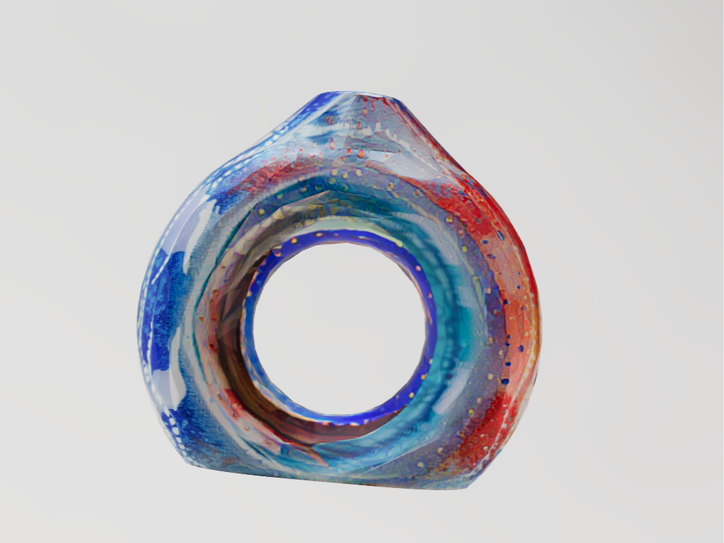 low poly vase