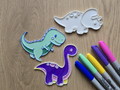 Dinosaur Color Coloring Permanent Marker Acrylic