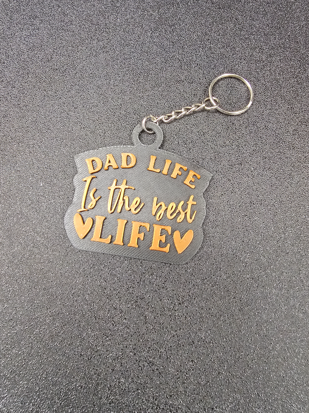 Dad life is the best life keychain tag, badge