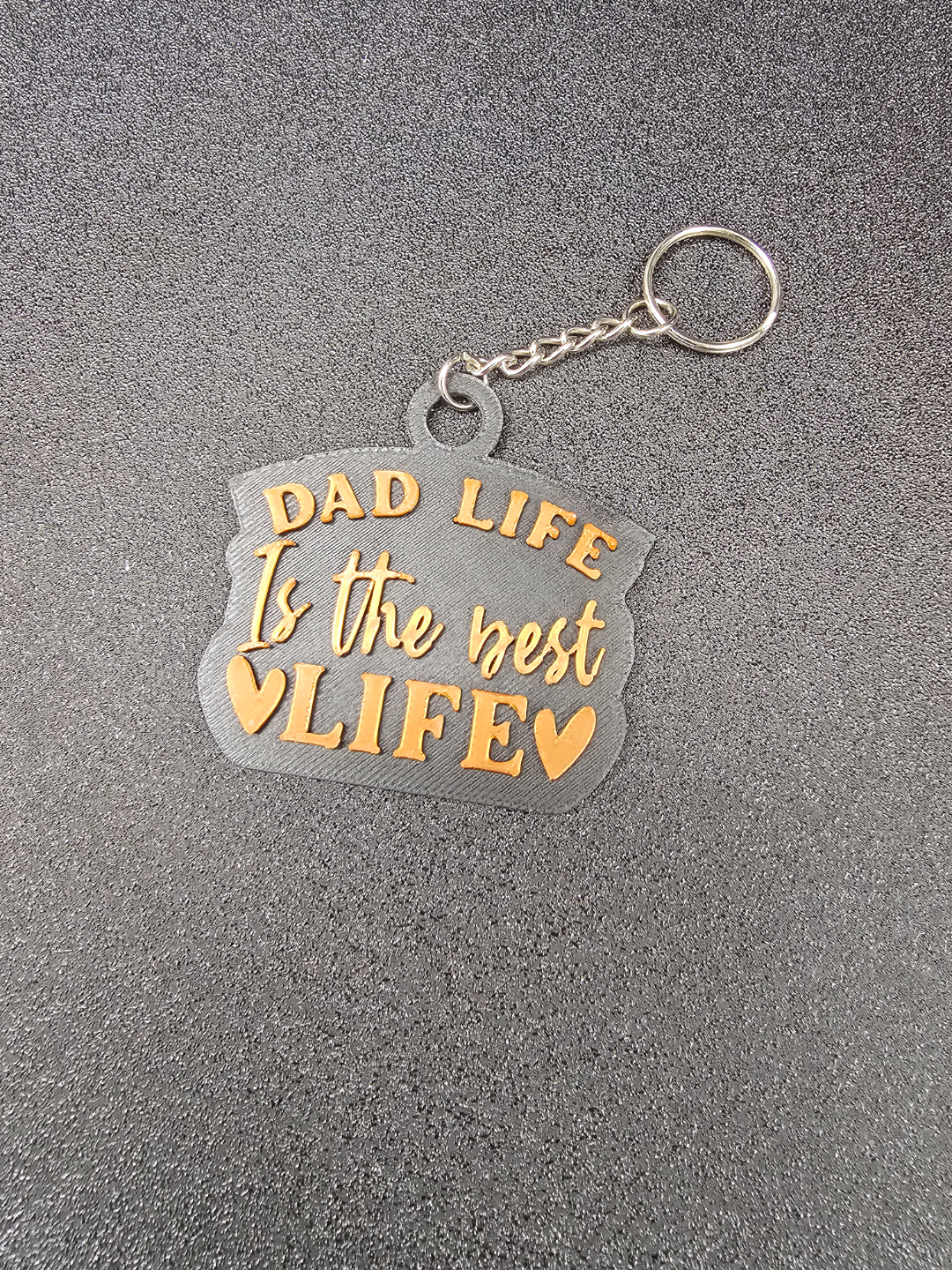 Dad life is the best life keychain tag, badge