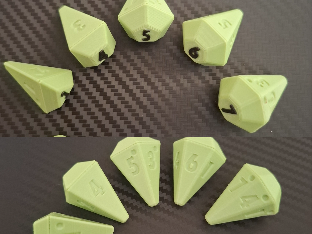 crystal dice set