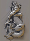 Poseidon - Master of the sea Lithophane