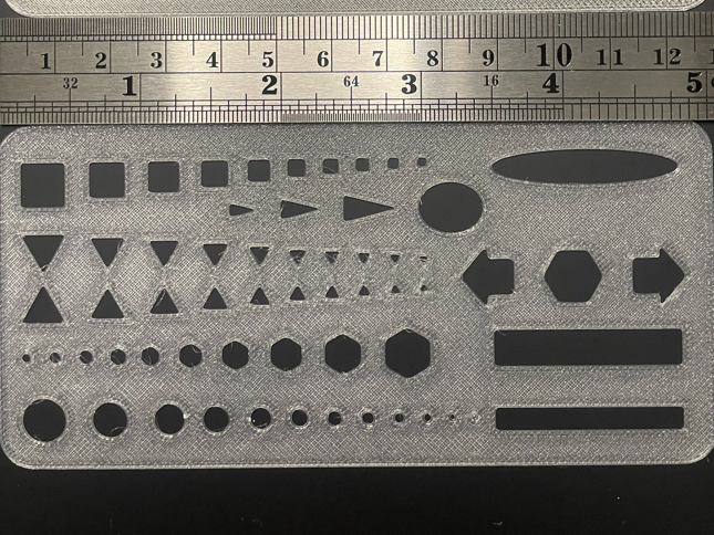 Drafting Stencil for Pocket Circles Squares Arrows